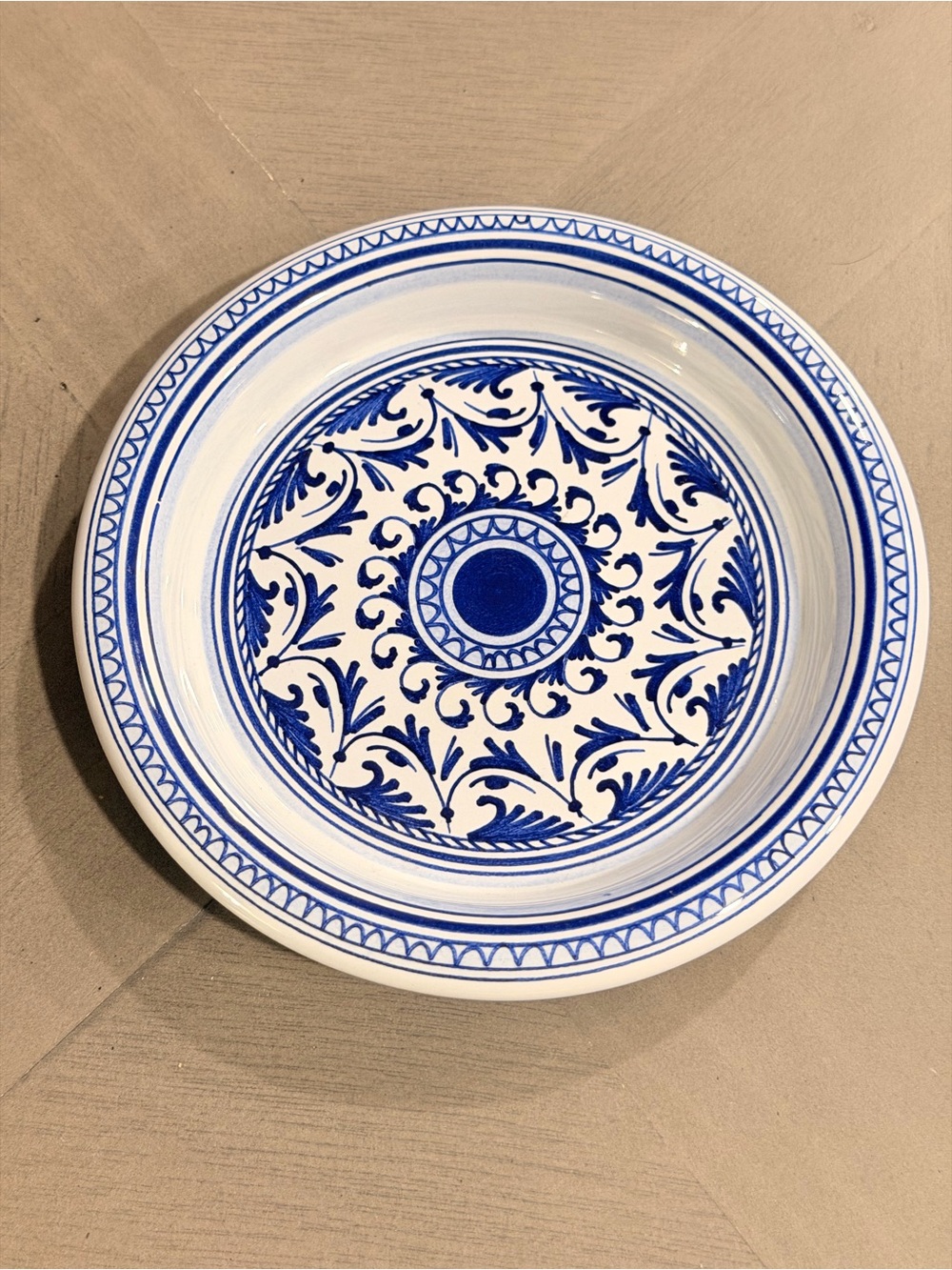 Authentic Italian majolica from Faenza 6” wide Deep plate